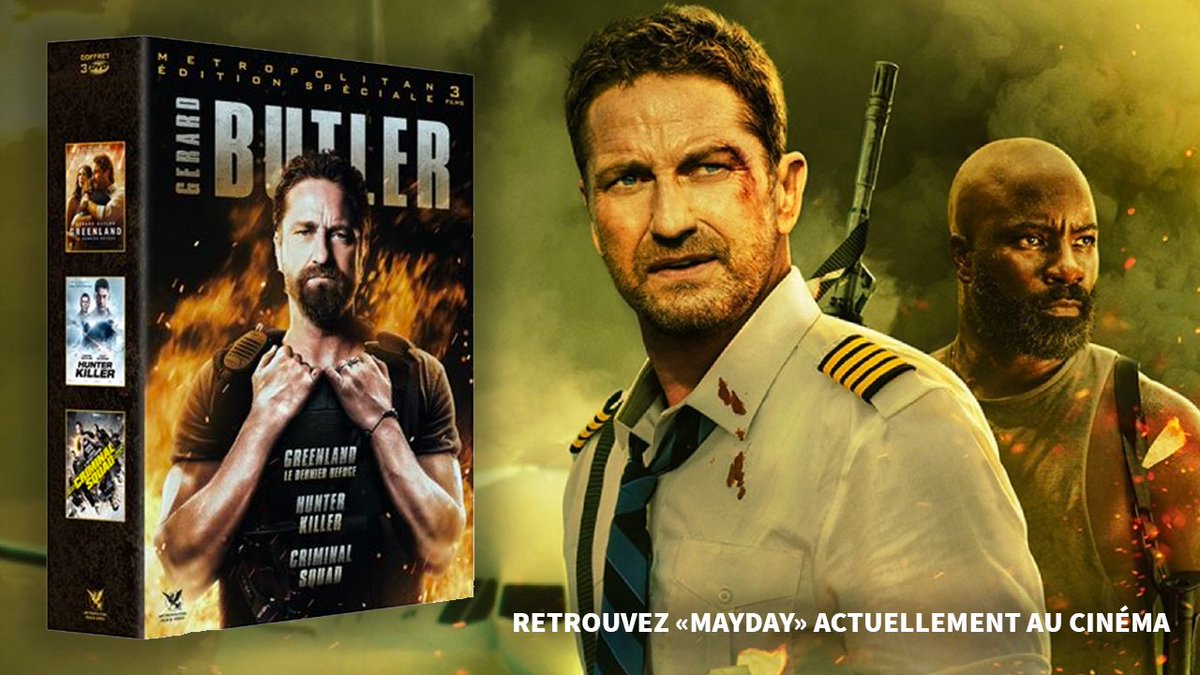 🎁 [#CONCOURS] À gagner, un coffret de 3 films incontournables de Gerard Butler 🔥

Pour participer ? Vous avez jusqu'au 6 mars pour RT + follow @matteosapin et <a href="/Metropolitan_Fr/">Metropolitan Films</a> 

Gerard Butler est toujours à l’affiche au cinéma pour le Film #Mayday ✈️