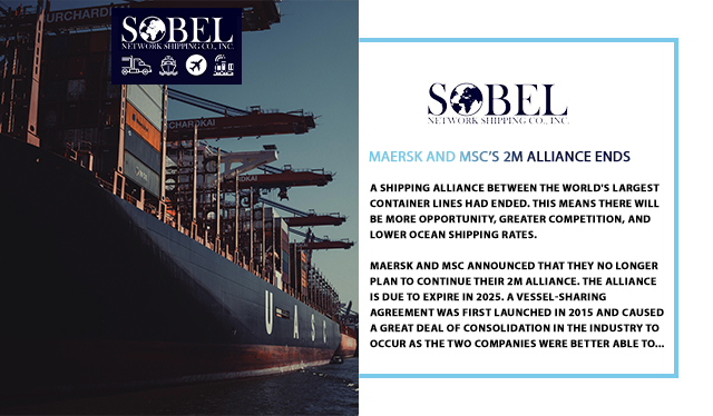 Follow & Visit Us sobelnet.com

Maersk and MSC’s 2M Alliance Ends

#maersk #shipping #logistics #supplychain #company #import #export #trade #Agreement #freight #frieghtforwarding #sobelnet