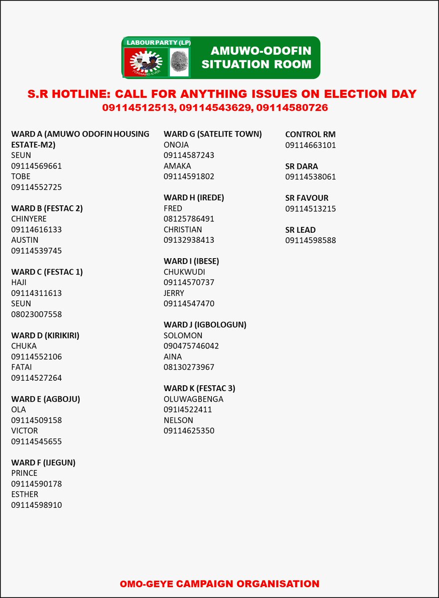 Amuwoodofin_SR's tweet photo. Good evening beloved Nigerians and my fellow people of Amuwo-odofin, we will be bringing you real time update of the Feb 25th general elections (from the build-up till the final announcement of the results). Kindly follow us and stay tuned 
#amuwoodofindecides #lagos #LagosForLP https://t.co/gpuhXvcCDo