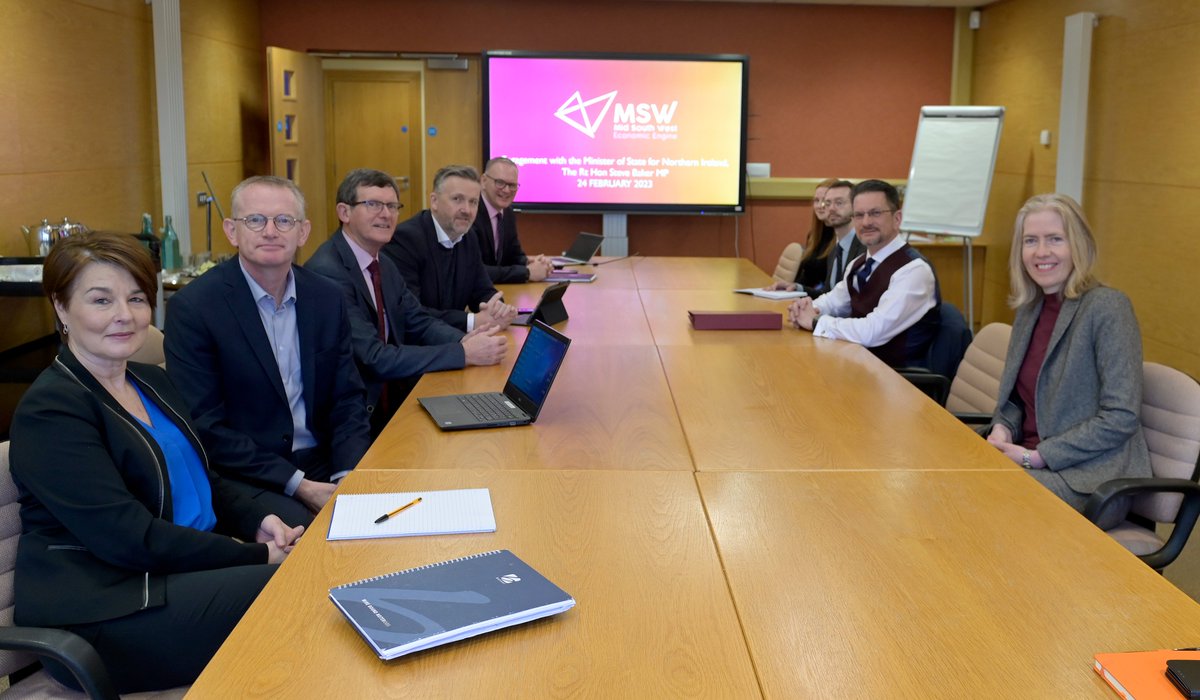 The Chair & Vice Chair of @MSW_Region Governance Steering Group along with Senior Officials were delighted to welcome @SteveBakerHW to Craigavon Civic Centre today for his first official engagement with the MSW Region & Partner Councils @abcb_council @fermanaghomagh @MidUlster_DC