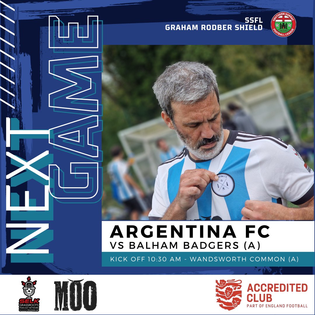 🗓🔜 Next Game!

🏆 <a href="/SouthernSunday/">Southern Sunday Football League</a> - Graham Rodber Shield
🆚 <a href="/BalhamBadgers/">Balham Badgers</a>  
 
🎙️@PodcastSelk
🥩<a href="/CantinaMoo/">Moo Cantina</a>
