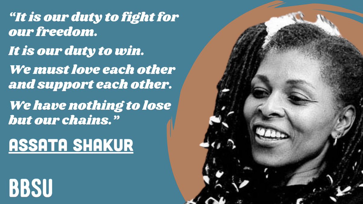 We celebrate the REVOLUTIONARY #AssataShakur! A leader in the #BlackLiberation Army and a symbol of strength for those fighting against systemic racism, she has left a legacy, advocating for social justice and dismantling oppressive institutions. ✊🏿 ✊🏾 ✊🏿

#BlackHistoryMonth
