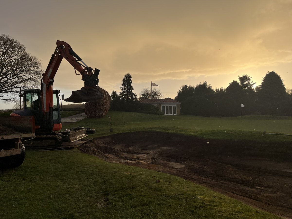 Been a great few weeks working with Richard and his team <a href="/GarforthGreen/">Garforth Green Staff</a>  <a href="/GarforthGC/">Garforth Golf Club</a> looking forward to next phase of works #teamwork #bunkerrenovations #ditchclearance