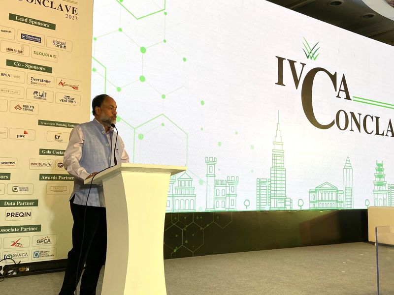 IndianVCA's tweet photo. We are honoured to have had Shri Debasish Panda, Chairman, Insurance Regulatory and Development Authority of India, open the #IVCAConclave. He spoke about the country's insurance landscape and its growth opportunities. Thank you, Shri Debasish Panda, for the insightful address. https://t.co/AokadWV8Dc
