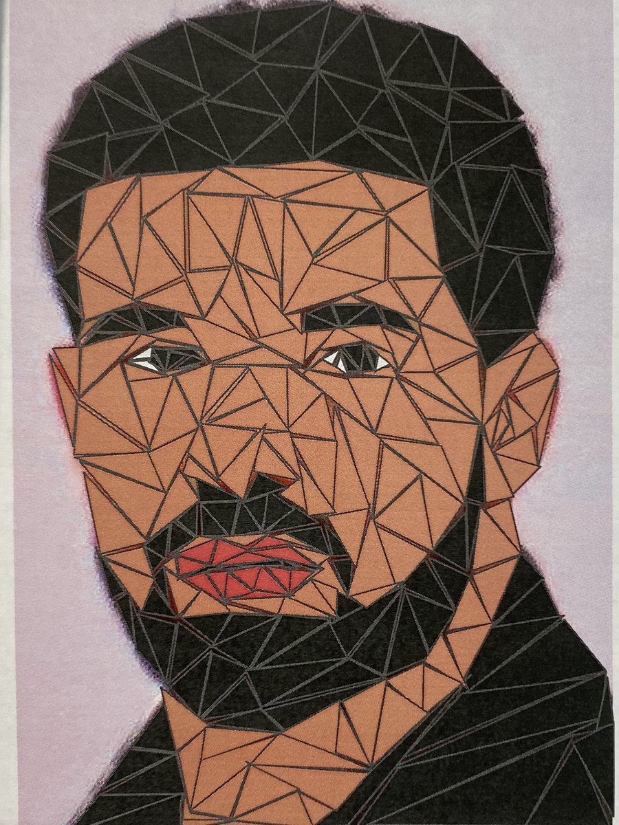 Celebrating Black History Month with mosaic portraits done by my middle school artists. Happy #FineArtsFriyay@glecpva ⁦<a href="/chandelart/">Dr. Chandel Hancock</a>⁩ ⁦@HISDFineArt⁩