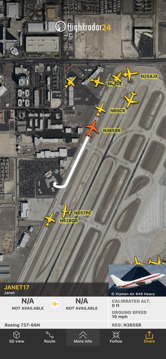 N365SR's tweet photo. Flight from Las Vegas to Area 51 👽
https://t.co/mWG7KYylrg #N365SR #JANET17 #JANET #AREA51 #GROOMLAKE #KTXA #FR24 https://t.co/2Zmt1F65ZY