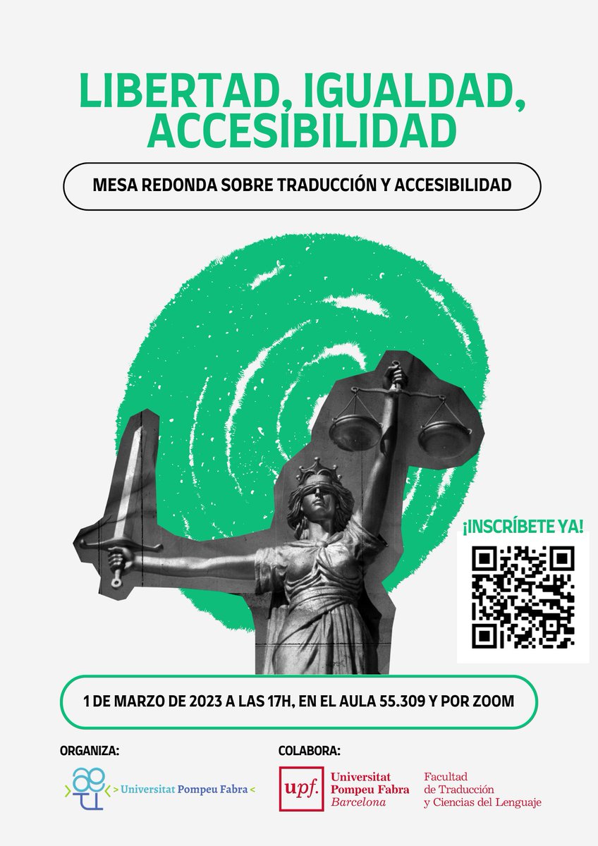 T’interessa l'accessibilitat? Vols descobrir els recursos que es fan servir per adaptar els continguts i conèixer el dia a dia del sector?

Vine a la taula rodona Libertad, igualdad, accesibilidad!

🗓️01/03/23
🕓17.00 h
📌55.309 i Zoom

Inscripcions: aetioficial.es/eventos