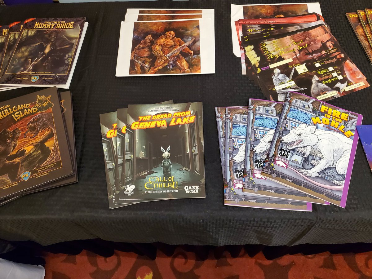 hyperborea576's tweet photo. We are ready to roll at the TotalCon vendors hall!

#Hyperborea #rpg #ttrpg #TotalCon https://t.co/qslvVesyIo