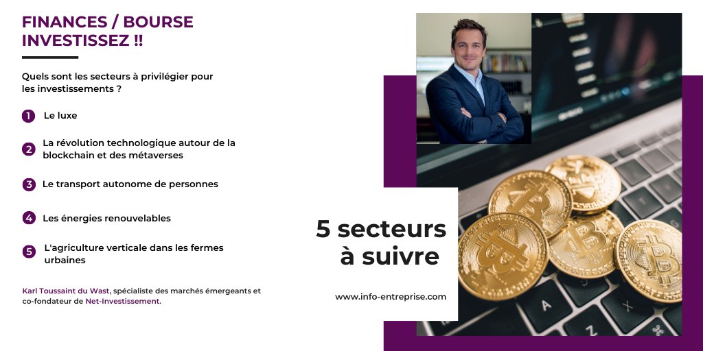 Investir en bourse est accessible à tous, dès lors que l'on est bien accompagné et informé ! 💸

Découvrez notre magazine sur : info-entreprise.com

#bourse #finance #investir #crypto #metarvers #bitcoin #presse #investissement #blockchain #technologie #energiesrenouvelables