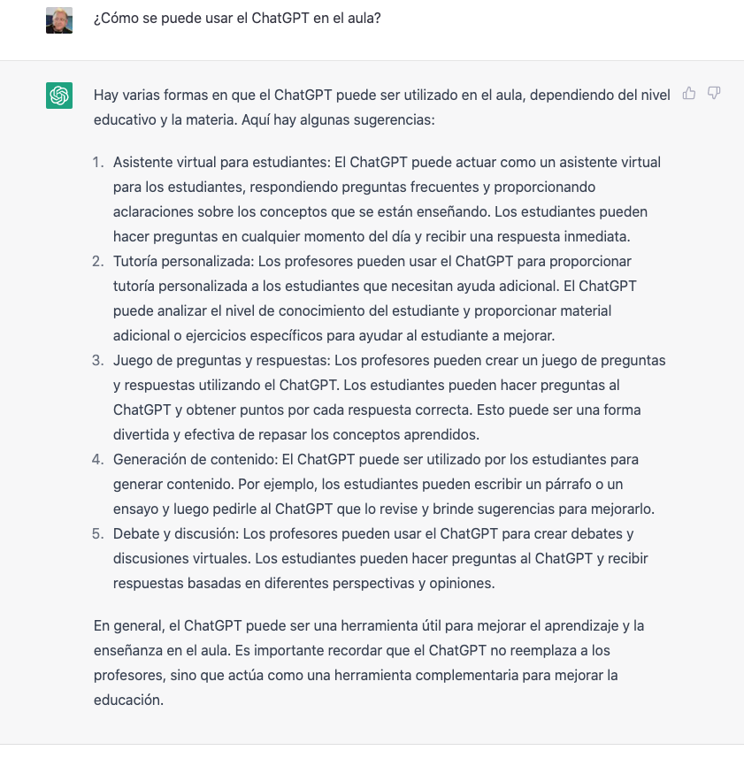 cscolari's tweet photo. ¿Cómo se puede usar el #ChatGPT en el aula? 🤔 "Es importante recordar que el ChatGPT no reemplaza a los profesores, sino que actúa como una herramienta complementaria para mejorar la educación" 😎 https://t.co/7EWPp703ld