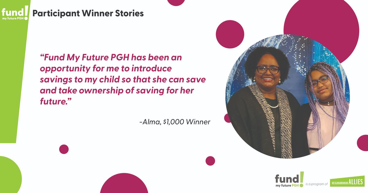 It's #FundMyFutureFriday, and we're spotlighting one of our recent winners! 

Alma first enrolled in FMF in 2016 through one of our partners -<a href="/PropelSchools/">Propel Schools</a> - when her daughter was in kindergarten! #LetsBeAllies #SavingsStories 

Read her whole story here: bit.ly/3IuY8ue
