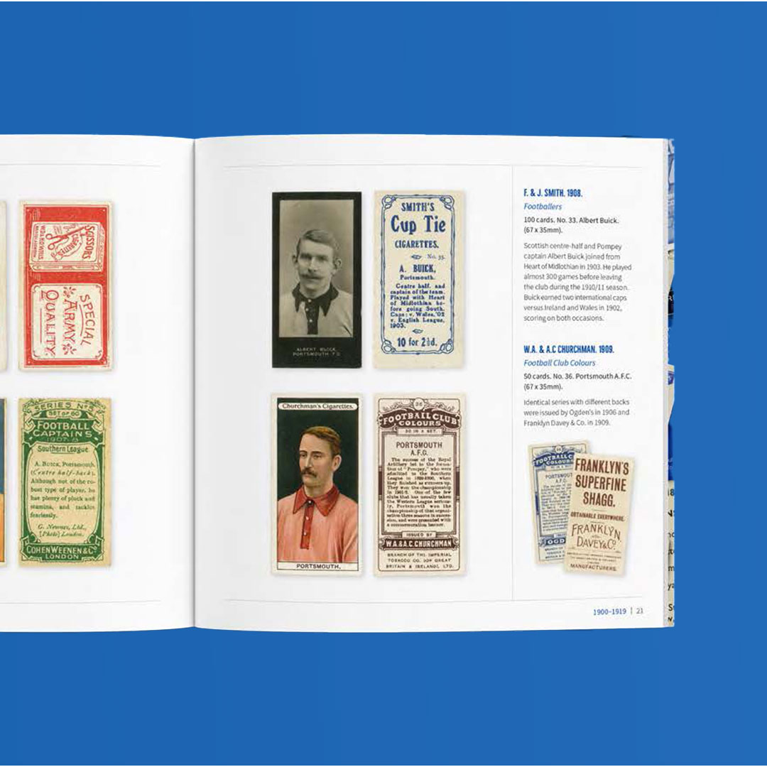 Pompey's tweet photo. 📘 A 204-page treasure trove on every single #Pompey collector card and sticker

🚨 Now available to purchase on the memorabilia store