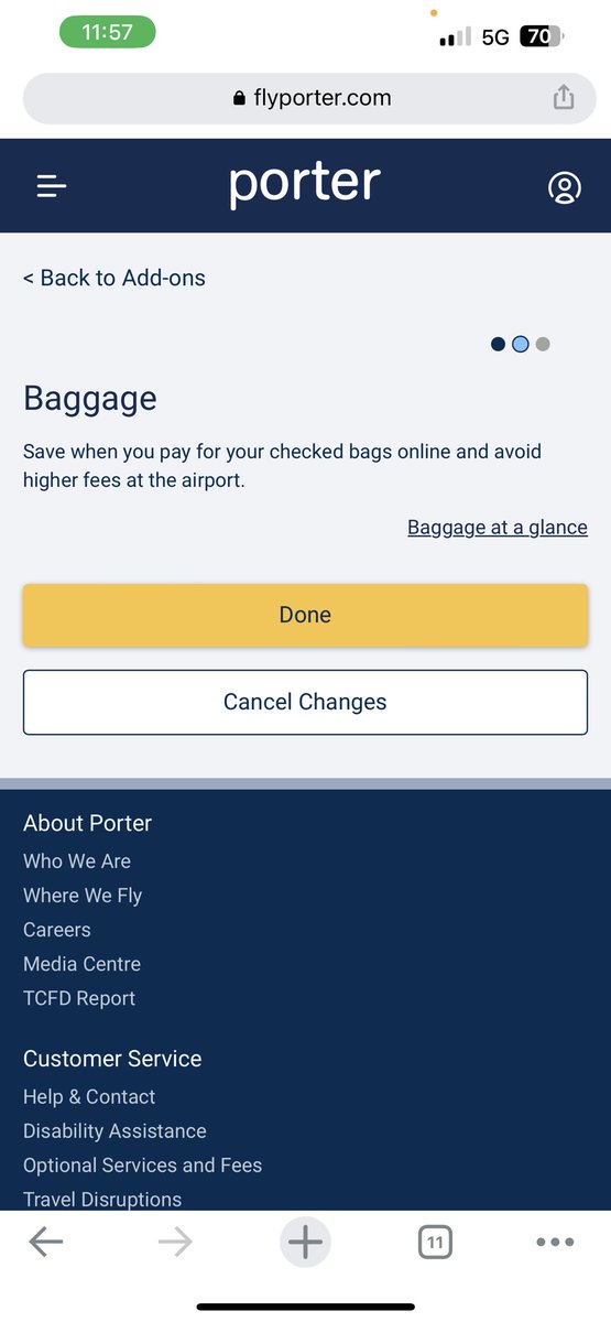 itsreally_paula's tweet photo. @porterairlines please assist. Can’t add my bag when I use web check-in and been on hold with your customer service for over an hour now. https://t.co/5lfBDzJBZS