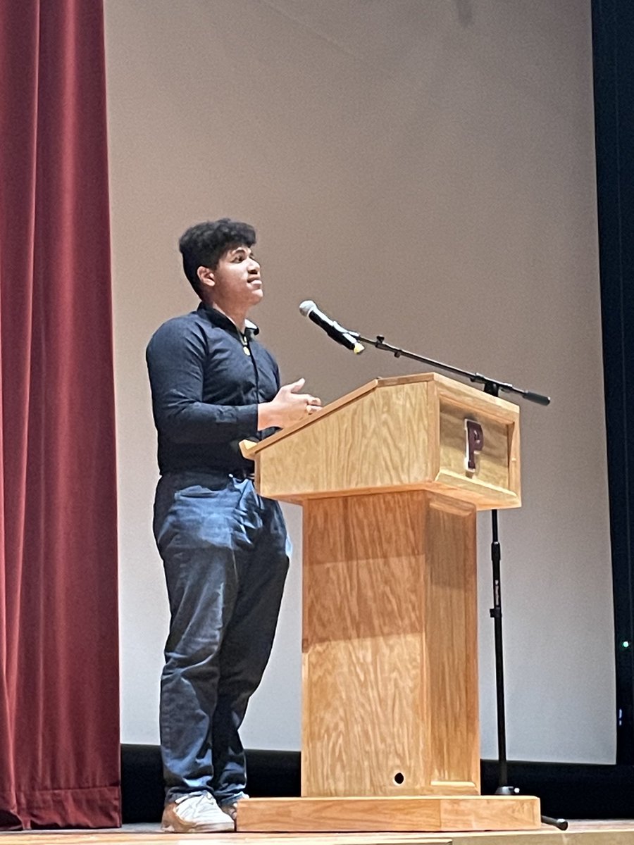 Chris D ‘23 getting it done at Phillipsburg HS Black History Month! He is but one of many students who worked hard to make this night meaningful!!