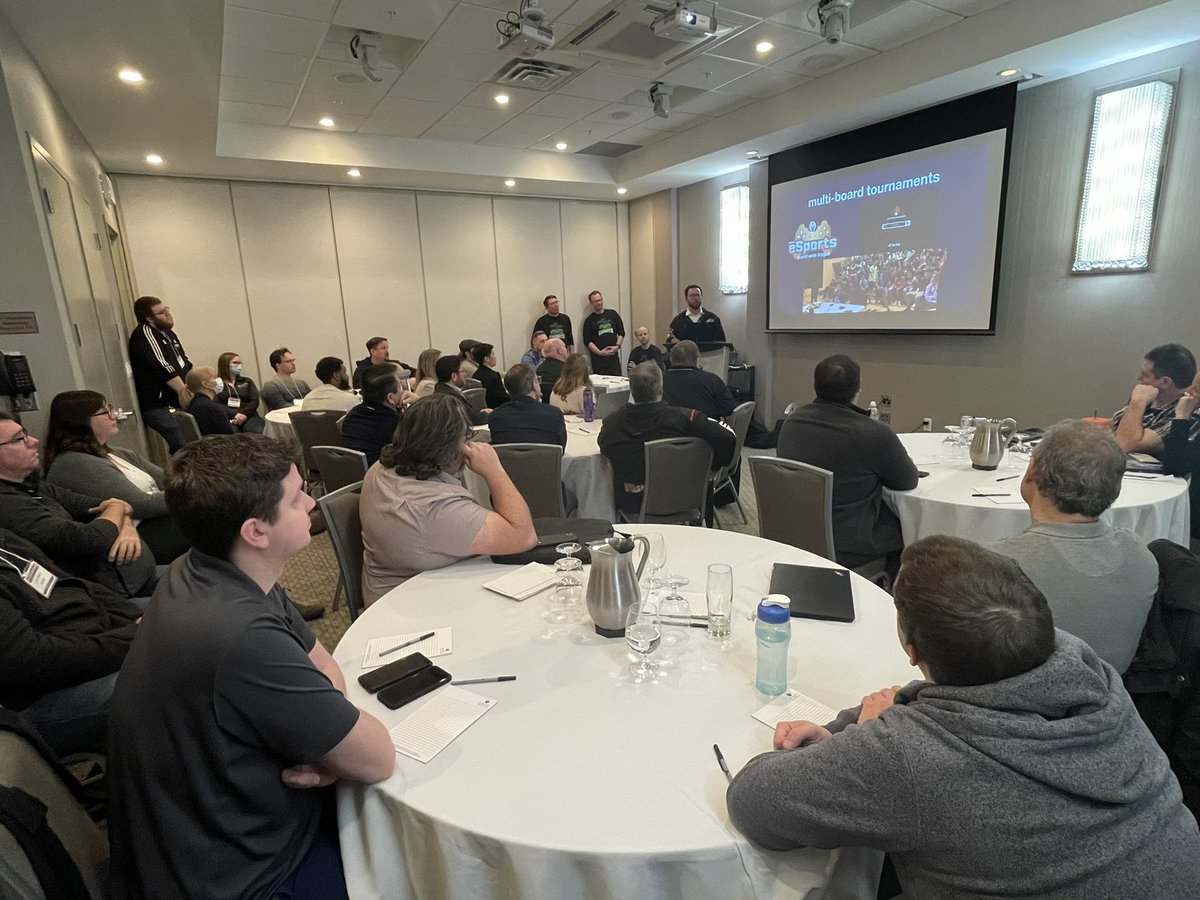It was standing room only as <a href="/RCDSBIT/">RCDSB TELT-Contacts</a> and their colleagues from OCSB presented “eSports Elevated: A Comprehensive Overview” at todays EOIT Tech Conference in Ottawa.  Thank you to <a href="/MrGallery9/">Oliver Gallery</a>, <a href="/brohartm/">Michael Brohart</a> and <a href="/MikeFitz157/">Mike Fitzmaurice</a> for joining us.  Well done everyone!!!