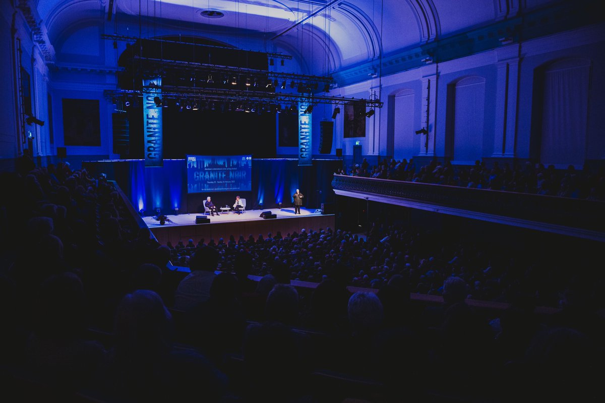 GraniteNoirFest's tweet photo. Val McDermid’s 1989 has been a triumph, making the First Minister’s best books of 2022 list. Therefore, it’s only fitting that Nicola Sturgeon herself would chair this evening’s headline event at the Music Hall.

Thank you to everyone who joined us! 

@valmcdermid @NicolaSturgeon https://t.co/xeYgRQUA0i