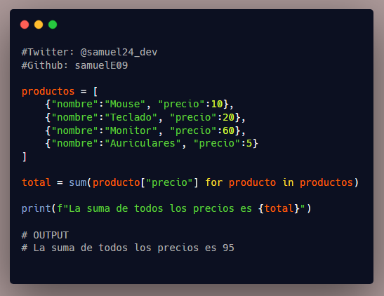 samuel24_dev's tweet photo. @recursospython Algo así seria utilizando una sola linea de código https://t.co/2R3qhtac6h