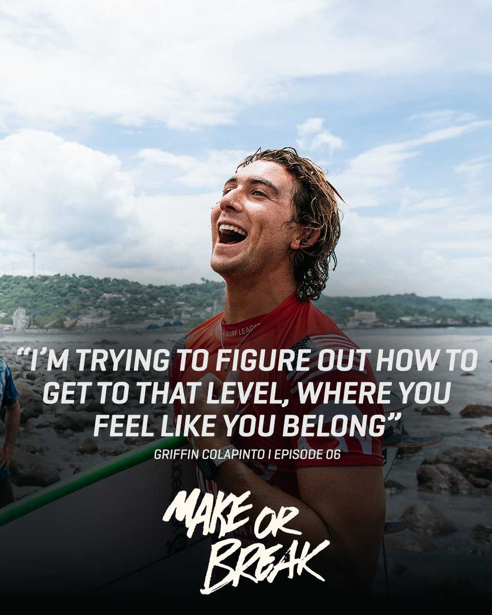surfnsea's tweet image. wsl: As the #RipCurlWSLFinals approach, #GriffinColapinto knows he needs a big result in Tahiti.

All episodes of #MakeOrBreak Season 2 are live! Stream now on @AppleTVPlus
