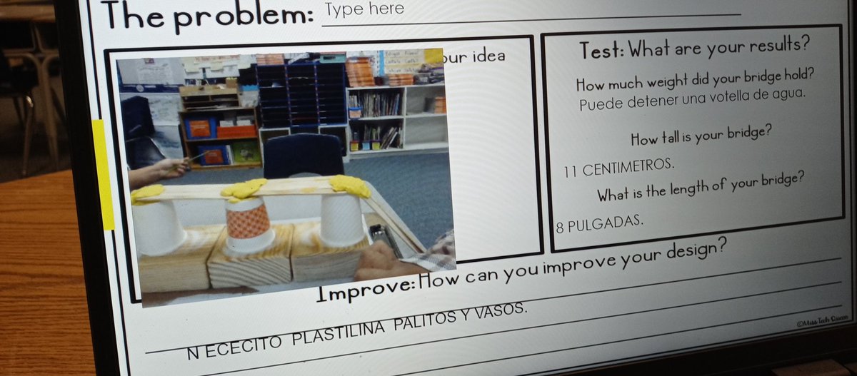 IsauraDiana1's tweet photo. @ReesStars used the engineering design process to build the strongest bridge and then add to their Digital Presentations. 🌟@LoveSciTech #ReesDigiDay @MireyaFromTX @KathyCherryAP @AliefTech @OfficialDLDay #DLDay https://t.co/RzT4bO8K1y