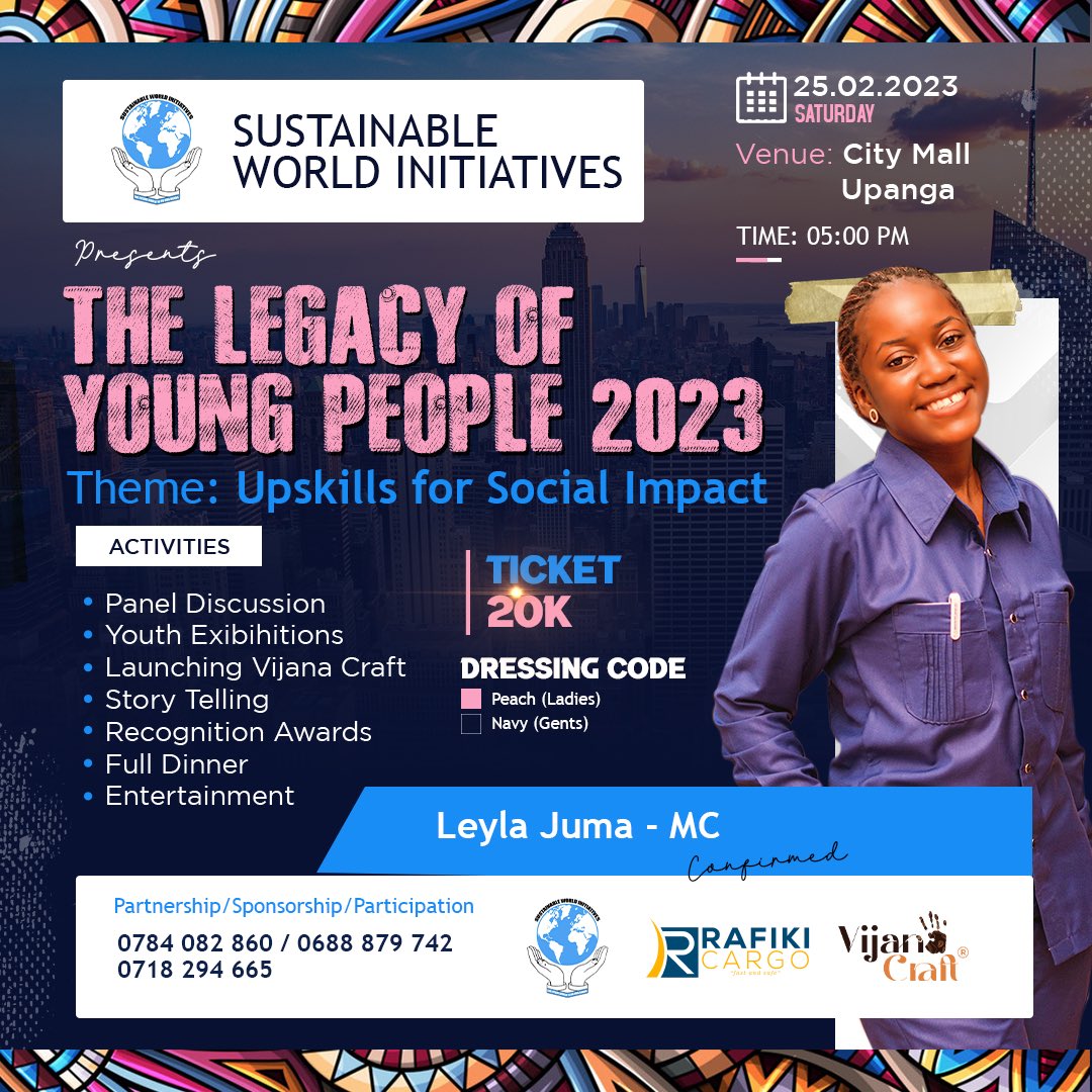 CarynKhan7's tweet photo. The Legacy Of Young People 2023💪🏻💪🏻
Theme: Upskills for Social Impact 

Cc @iamjimmychansa @Fatma_Fungo https://t.co/RMxgtiZLGx