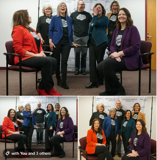 Just having a great time in the Fort Zumwalt HR department taking our team picture....Fortunate to work with such an outstanding group of people who are dedicated to serving others.  #work4FZSD #findYOURdirection #loveourteam