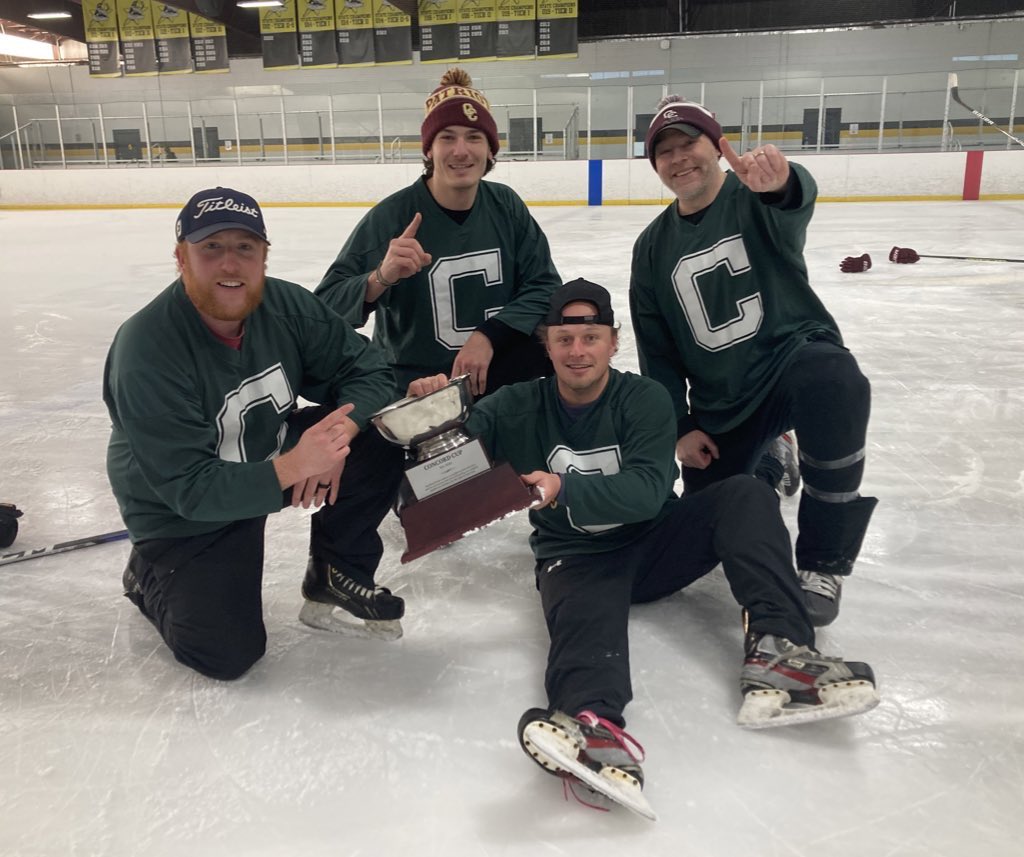 CCPats_BHockey's tweet photo. The Green Coaches’ Team cruises through the competition to make it back-to-back Concord Cups! https://t.co/KiK0SQrIXa