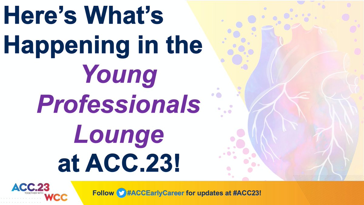 Nosheen Reza, MD, MS (@noshreza) on Twitter photo Excited to unveil what <a href="/emilyzernMD/">Emily Zern</a> & I have been up to for the last 6 months as #ACC23 Young Professionals Lounge Co-Chairs! 🍾
Join us for >15 hours of 🔥can't-miss🔥 content from your #ACCFIT & #ACCEarlyCareer Section Leadership Councils!
Bookmark this 🧵👇🏾 Excited to unveil what <a href="/emilyzernMD/">Emily Zern</a> & I have been up to for the last 6 months as #ACC23 Young Professionals Lounge Co-Chairs! 🍾
Join us for >15 hours of 🔥can't-miss🔥 content from your #ACCFIT & #ACCEarlyCareer Section Leadership Councils!
Bookmark this 🧵👇🏾