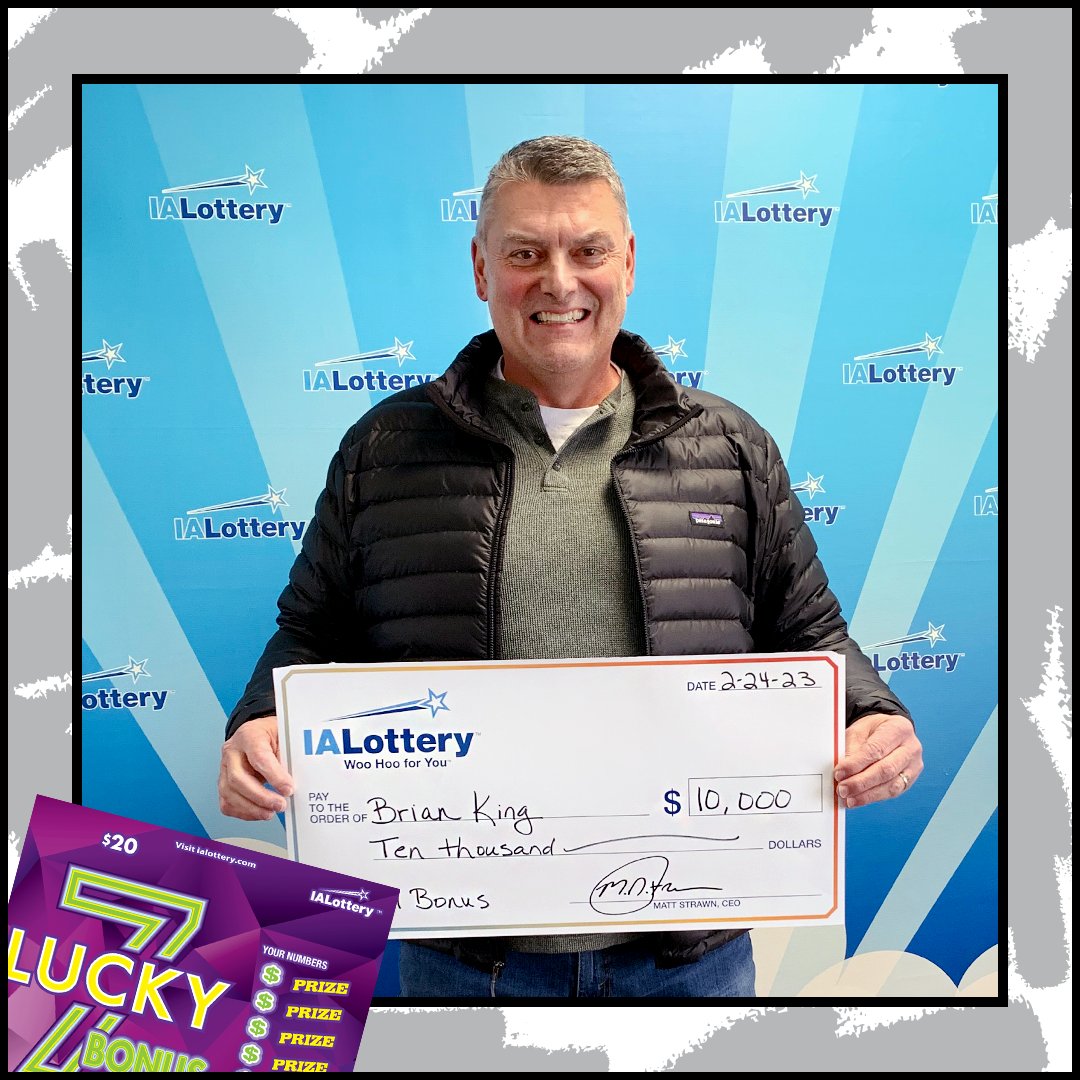 Iowa Lottery on Twitter "Congrats to Brian King of Tipton. He claimed