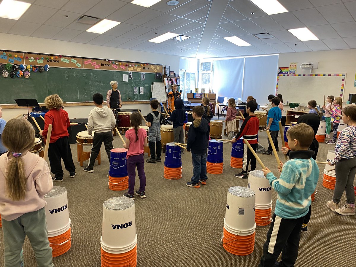 Amazing Taiko drumming workshop today. Learning through sound and rhythm. Thanks ⁦<a href="/MASConline/">MASC</a>⁩ 
⁦<a href="/OCDSB/">OCDSB</a>⁩