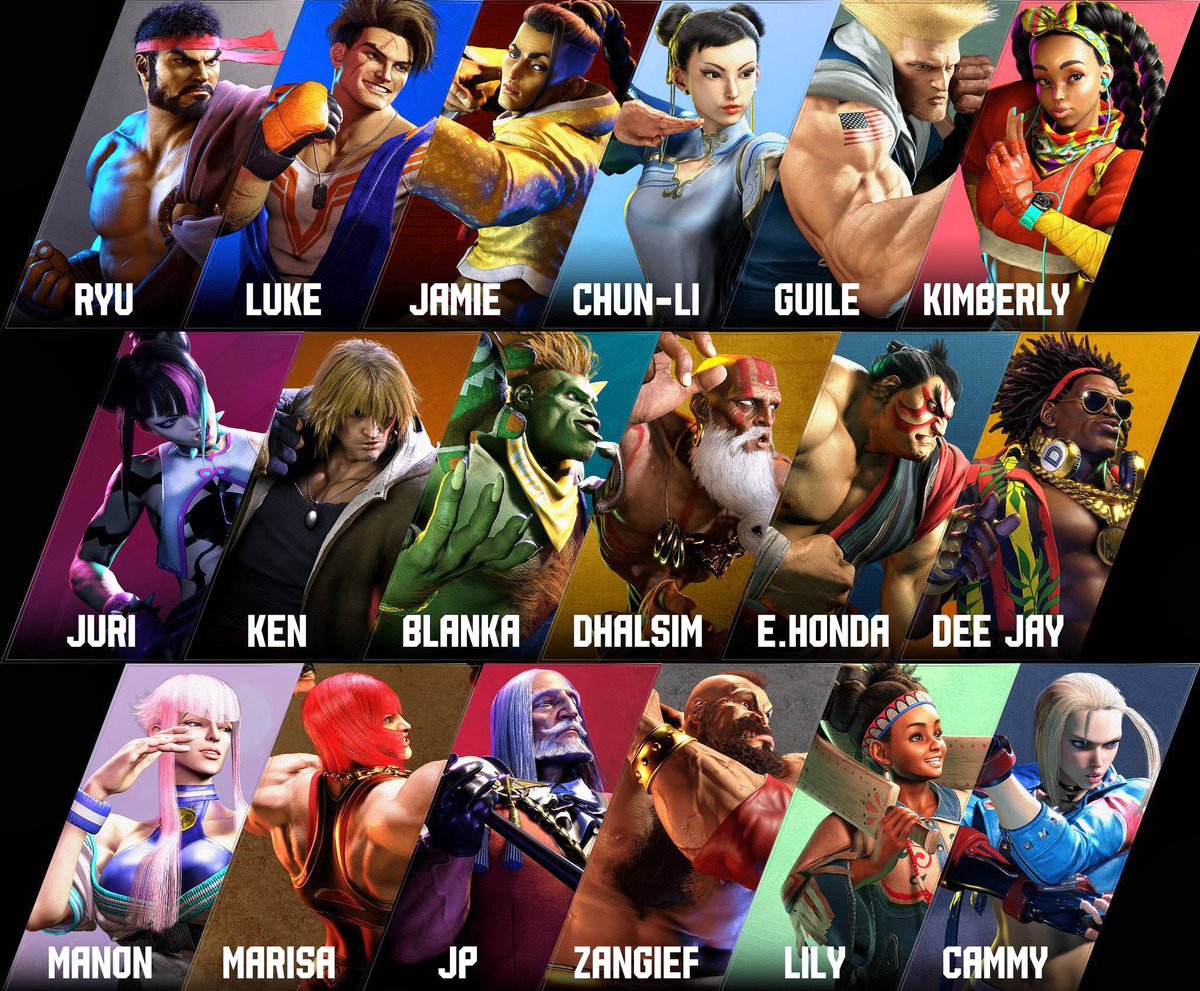 🌎 Now that we have all 18 world warriors of SF6's launch roster... who are your TOP 3 that you want to learn the most? #fgc #streetfighter6