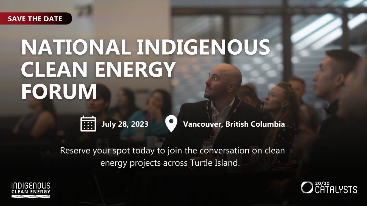 IndigClnEnergy's tweet photo. Get ready for this year’s National Indigenous Clean Energy Forum!
RSVP today!
https://t.co/GQ5YLRX8BF
#indigenouscleanenergy #catalysts https://t.co/pagA5ePkYU