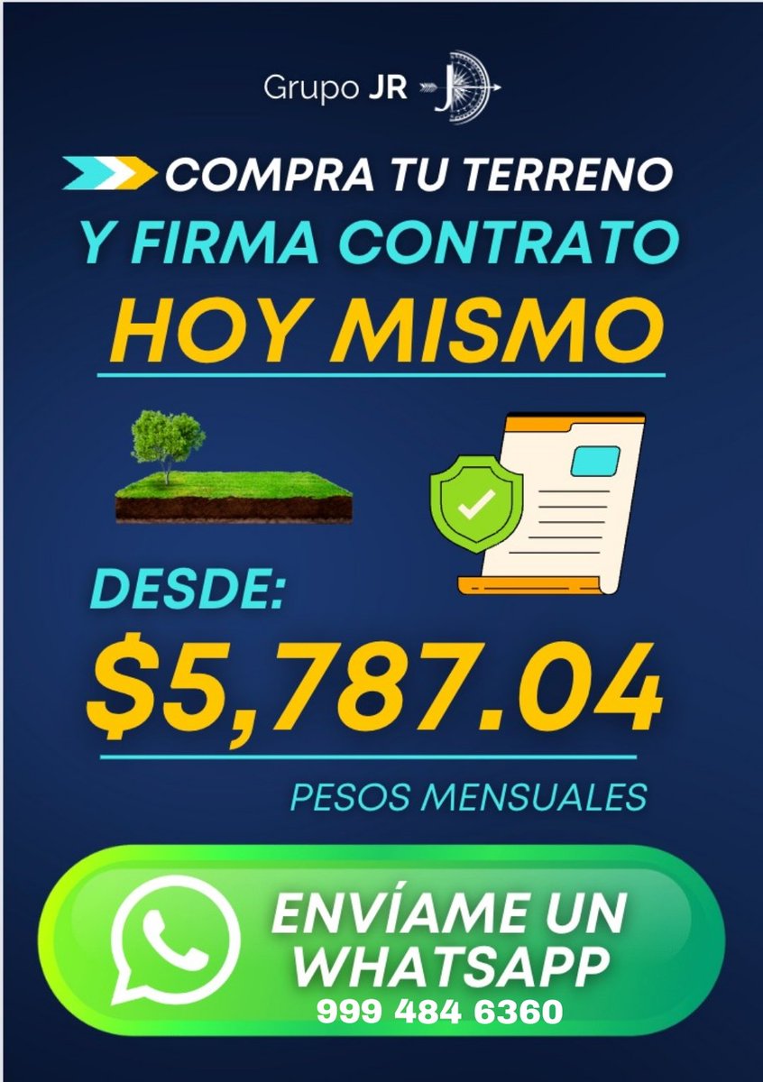 JannSN93's tweet photo. Terrenos Residenciales Jardines de Dzemul cerca de las playas yucatecas como telchac puerto zonas arqueológicas , en el estado más seguro del país  desde $5,787 𝗠𝗫𝗡 al mes sin enganche 🤩⁣
⁣
¡lnvierte en las ciudades con más crecimiento del país!⁣ https://t.co/9FosMTgd9j
