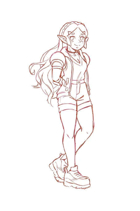 WIP of a comm I wanted to show because I leveled up my sneaker game  