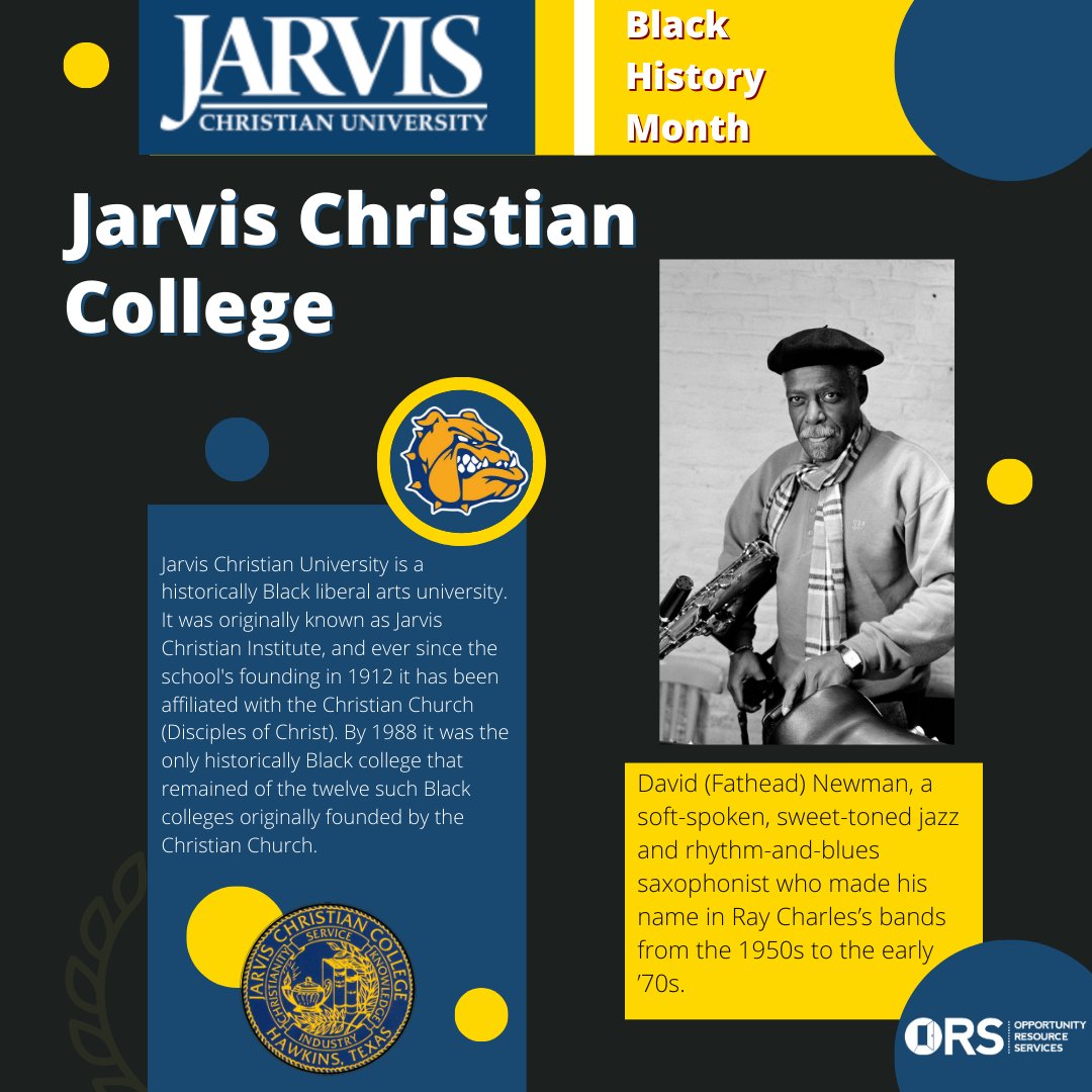 Jarvis Christian College, a Texas HCBU, changed its name to Jarvis Christian University and has been approved to begin offering Graduate degrees for the 2022-2023 school year!

#BHM2023 #BHM #BlackHistoryMonth #Trio #HBCU #UpwardBound #EOC #orstx 
#JarvisChristianCollege...
