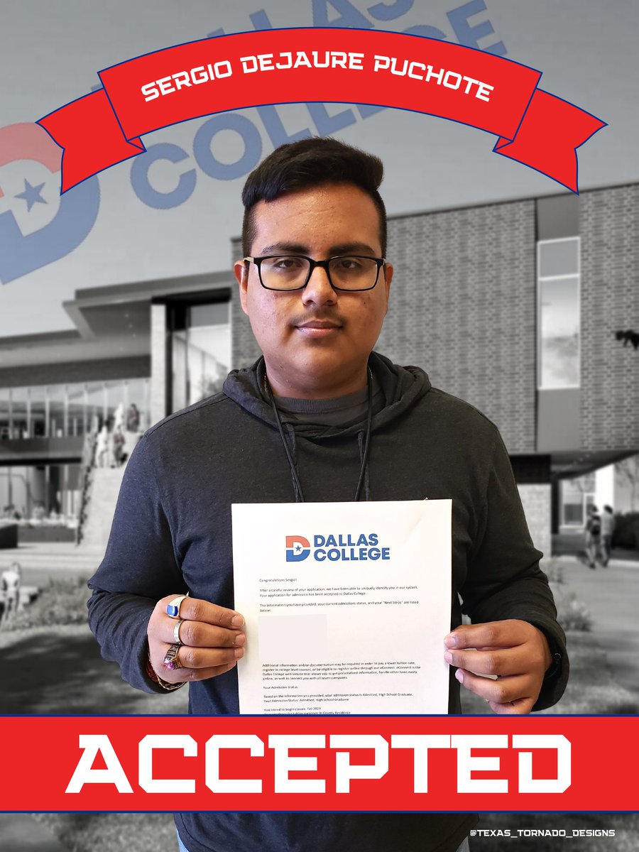 Congratulations to @IrvingHigh student, Sergio, on his acceptance to @utarlington, @dallascollegetx, and @NAU! We are #AVID proud! #texastornadodesigns #tigernation #classof2023