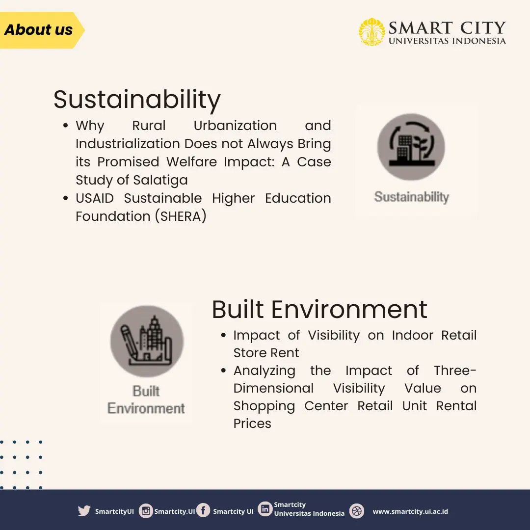 SmartcityUI's tweet photo. SMART CITY vision is to become a community service center with a focus on smart cities based on science and technology by collaborating with diverse governmental institutions and organizations in Indonesia and abroad. https://t.co/RV1kVFatsw