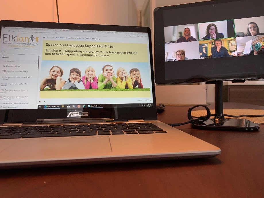 RCSLT Northern Ireland (@rcsltni) on Twitter photo <a href="/Elklantraining/">Elklan Training</a> webinar with education staff this afternoon – capacity building is essential to equip our schools with the knowledge and skills to support children with speech, language and communication needs. @HannahMcClemen1 #MySLTday <a href="/Elklantraining/">Elklan Training</a> webinar with education staff this afternoon – capacity building is essential to equip our schools with the knowledge and skills to support children with speech, language and communication needs. @HannahMcClemen1 #MySLTday