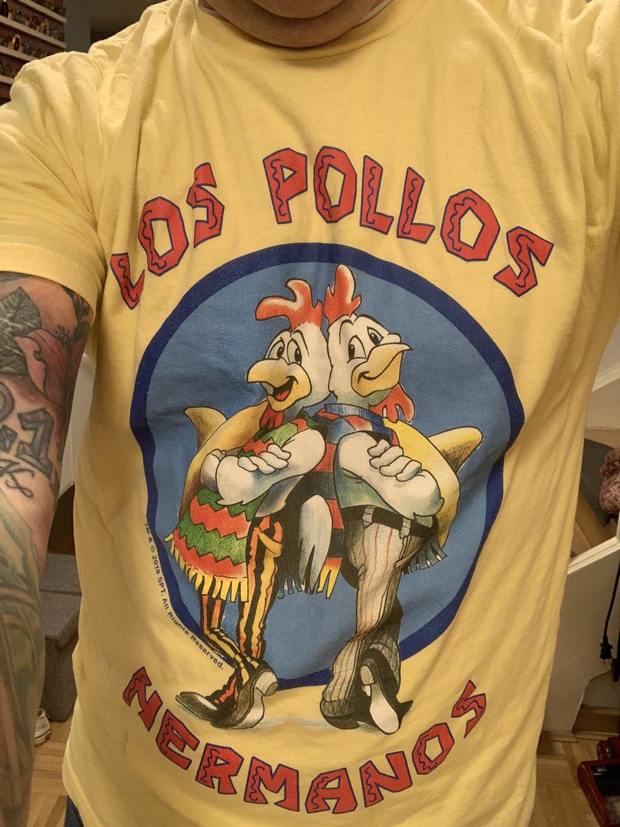 I’ve stayed off Twitter for a while, then log on today and the few things I saw just made me sad to be on it. So here is something happy, the new shirt I just  got in! Awesome! #lospolloshermanos
