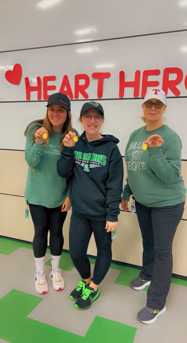 Hat day for "blowing the lid" off of Kid's Heart Challenge! All of the coaches have a golden egg?! ❤️ <a href="/WGESdragons/">Walnut Grove ES</a>