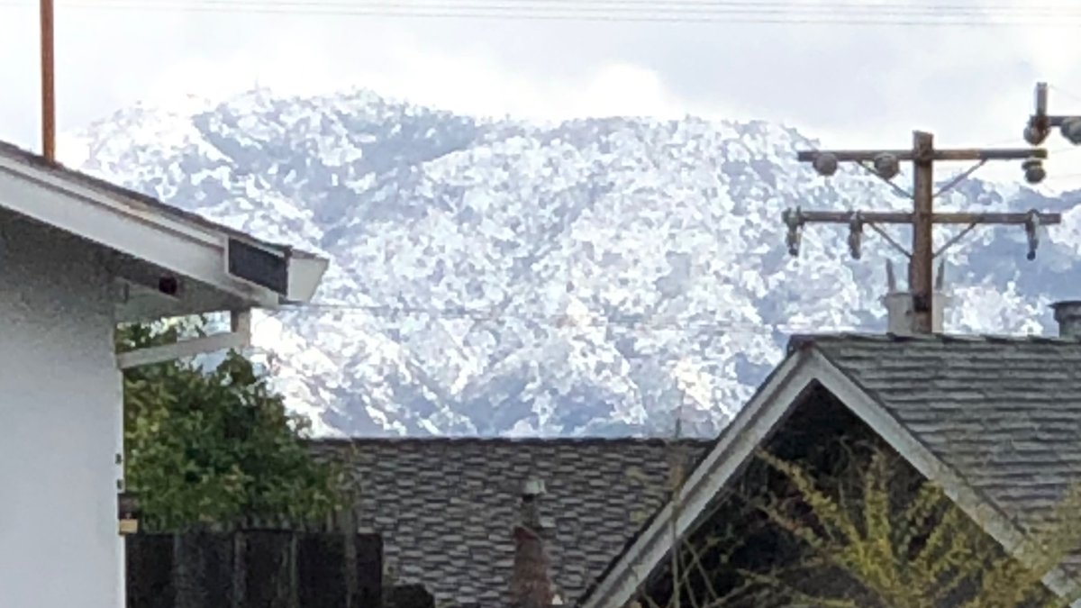 Snow covered Mt. Diablo from front porch. #MountDiablo