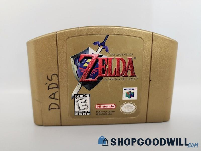 GoodwillGoblin's tweet photo. Dad's copy of The Legend of Zelda: Ocarina of Time for Nintendo 64 has appeared on Shop Goodwill https://t.co/bAAeLHQUBQ