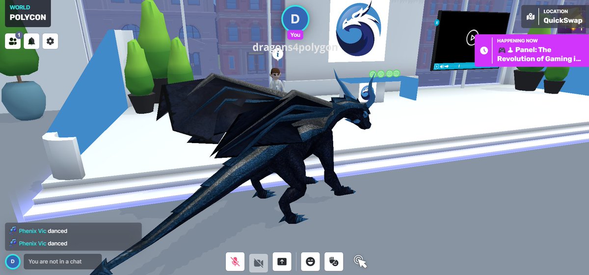 QuickswapDEX's tweet photo. Dragons &amp; doggos &amp; ghosts, oh my! 🐲🐶👻

#QuickSwap is out and about at #POLYCON2023 💜

Just stopped by our booth &amp; checked out the @DogechainFamily @aavegotchi areas 🔥

👉 Come say hi: https://t.co/9CR1zMWizj https://t.co/OFtXGp45N7