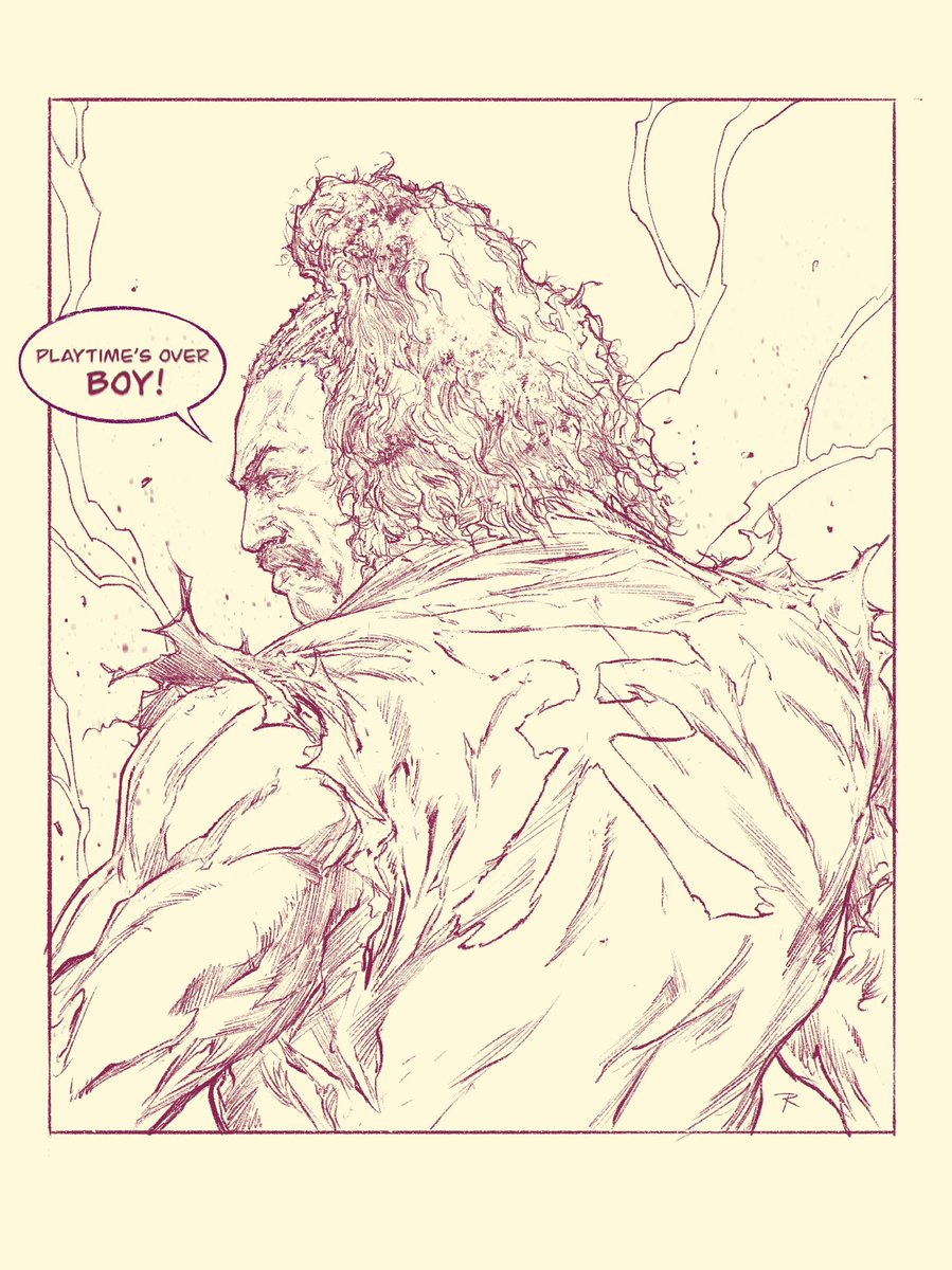 Sho’Nuff warmup digital sketch. Akuma homage #shonuff #streetfighter #art