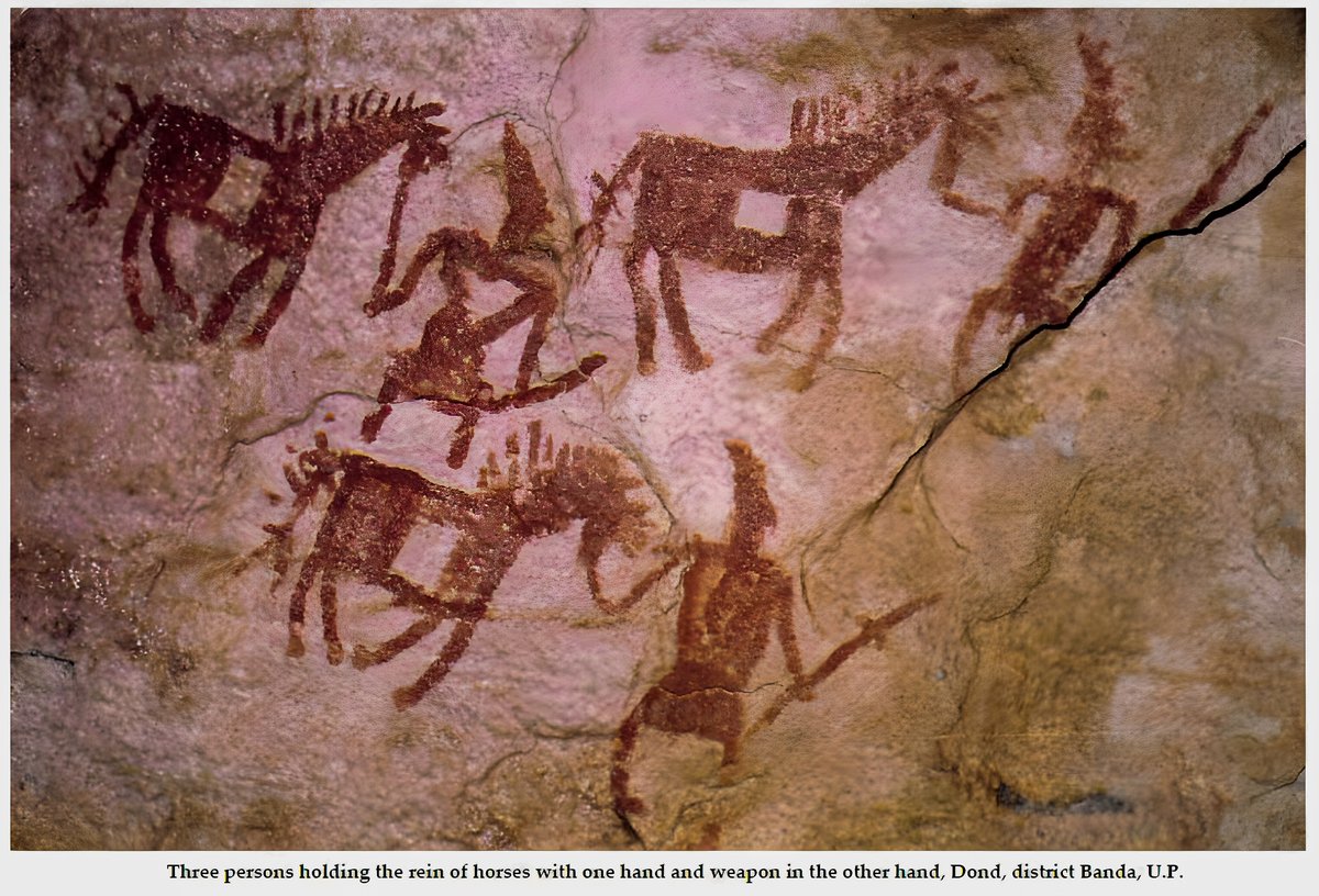 #Thread Horse rock art from Chaturbhuj Nala caves Bhanpura, Pahadpur caves, Panchmadhi caves and cav...