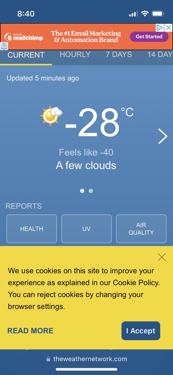 Tenemos sensación térmica de -40, pero hay solecito 😅