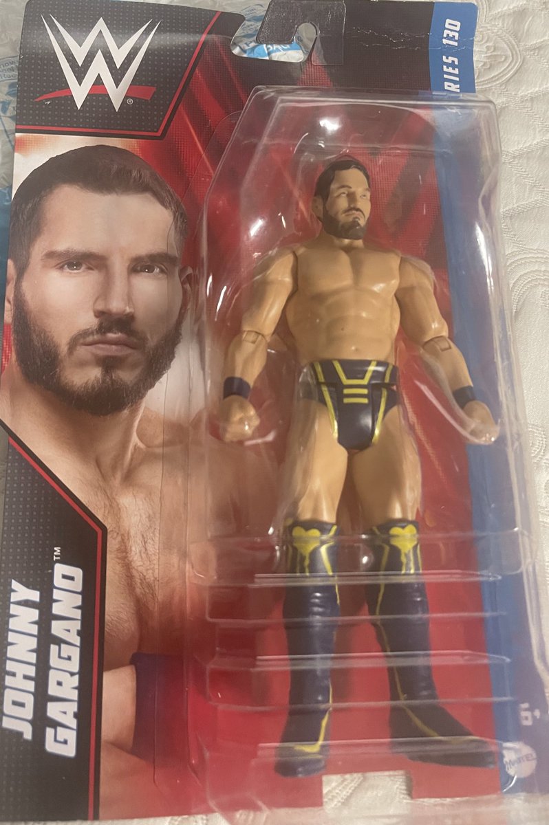 Got my first @JohnnyGargano figure! To bad I probably won’t ever get it signed,  love this gear tho🔥 (-_•)  #JohnnyWrestling