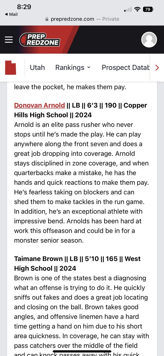 Donovan Arnold (@donovanarnold0) on Twitter photo Thank you <a href="/PrepRedzoneUT/">Prep Redzone Utah</a> and <a href="/JtWistrcill/">JT Wistrcill</a> for including me in your recent highlights on Game Changing Players and 2024 Leading Linebackers. I appreciate it!
<a href="/CopperHillsFB/">Copper Hills High School Football</a> <a href="/alpha_lbu/">Jason Bowman</a> <a href="/d_fiefia/">David Fiefia</a> <a href="/Coach_Eck/">Jason Eck</a> <a href="/CoachJayHill/">Jay Hill</a> @coachhawk <a href="/CodyHawkins/">Cody Hawkins</a> <a href="/OGMacDC/">Shay McClure</a> <a href="/misi_tupe/">Misi Tupe 🇦🇸🇼🇸</a> <a href="/Coach_Zuck/">Mike Zuckerman</a> Thank you <a href="/PrepRedzoneUT/">Prep Redzone Utah</a> and <a href="/JtWistrcill/">JT Wistrcill</a> for including me in your recent highlights on Game Changing Players and 2024 Leading Linebackers. I appreciate it!
<a href="/CopperHillsFB/">Copper Hills High School Football</a> <a href="/alpha_lbu/">Jason Bowman</a> <a href="/d_fiefia/">David Fiefia</a> <a href="/Coach_Eck/">Jason Eck</a> <a href="/CoachJayHill/">Jay Hill</a> @coachhawk <a href="/CodyHawkins/">Cody Hawkins</a> <a href="/OGMacDC/">Shay McClure</a> <a href="/misi_tupe/">Misi Tupe 🇦🇸🇼🇸</a> <a href="/Coach_Zuck/">Mike Zuckerman</a>
