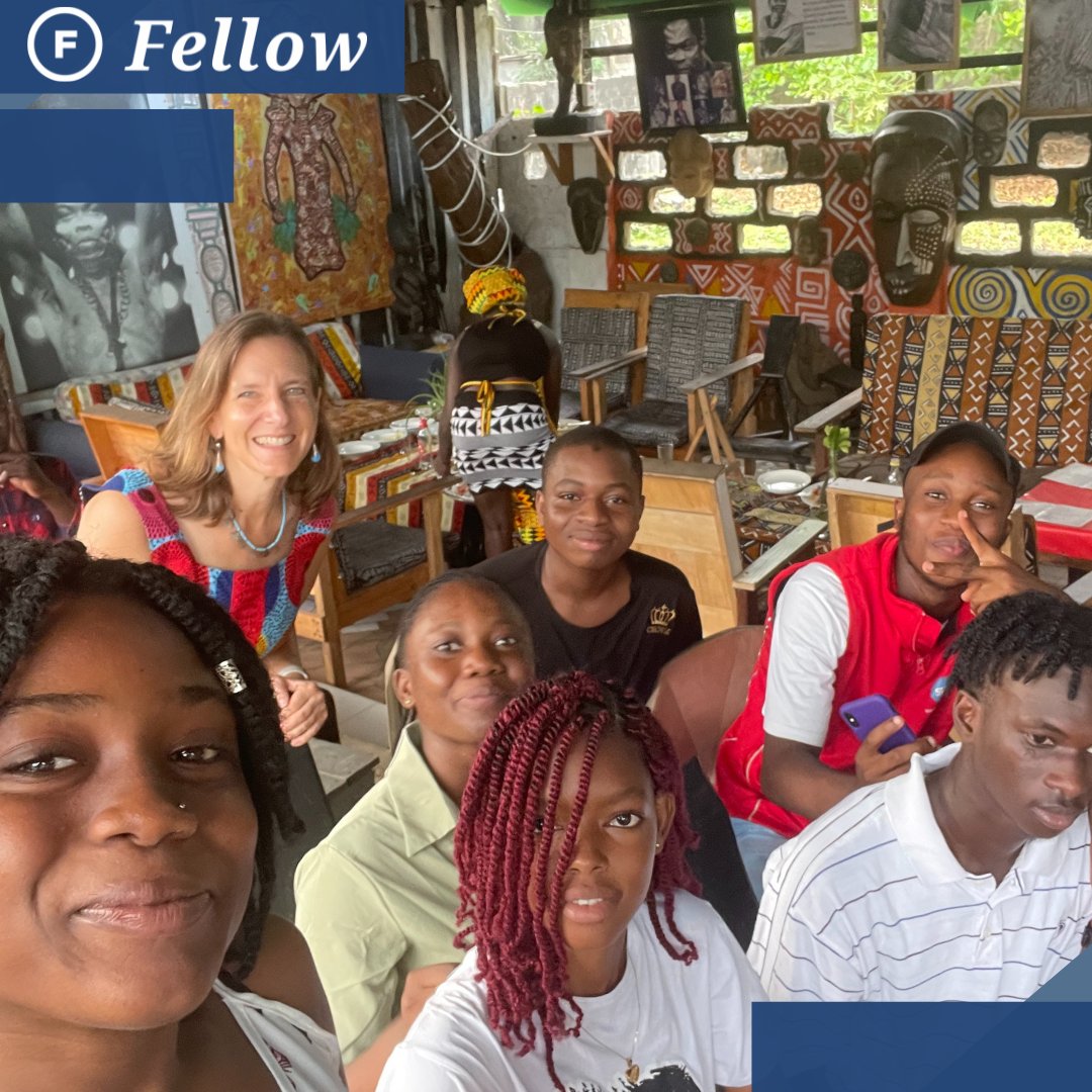ELPrograms's tweet photo. In #CotedIvoire, #ELFellow Darlene Kilian coordinated a jazz and poetry event with the U.S. Embassy for #BlackHistoryMonth. Students also wrote cause and effect essays about the impact of Embassy-sponsored events on society.

#LifeofaFellow #ExchangeOurWorld https://t.co/Ba7ulB44UK