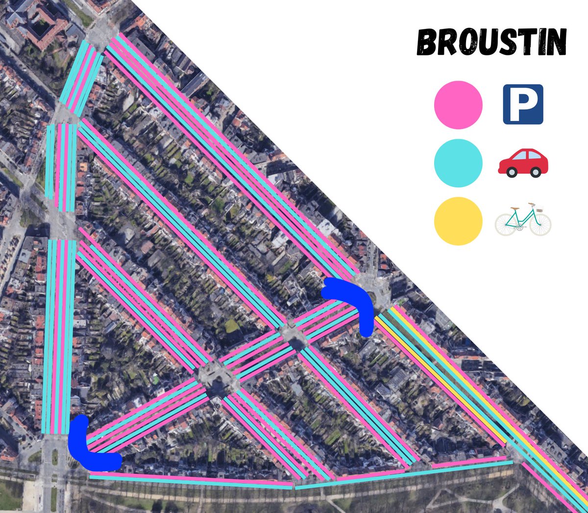 nonkelvladimir's tweet photo. Ter rappel: er is geen fiets-infrastructuur in de Broustinwijk, maar dankzij #Stad30 en twee #verkeersfilters is "de weg delen met alle gebruikers" wel véél beter mogelijk.
De tweede filter kende een moeilijke start met veel sabotage, maar is nu enkele maanden stabiel in voege. https://t.co/EaRuBZQQpf