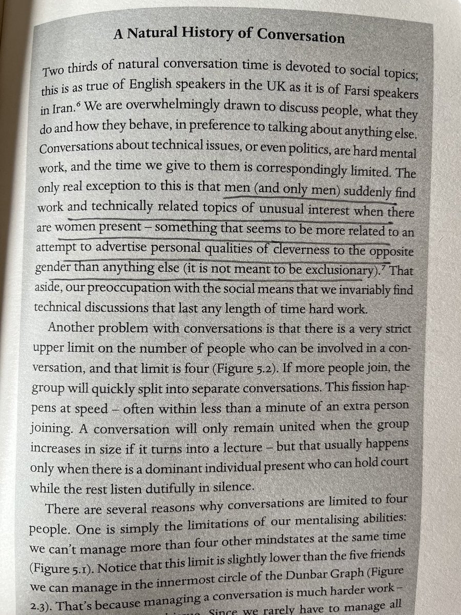 robkhenderson's tweet photo. "men (and only men) suddenly find work and technically related topics of unusual interest when there are women present...an attempt to advertise personal qualities of cleverness to the opposite gender" https://t.co/gHZgNkF40V https://t.co/qre1rMjkqS
